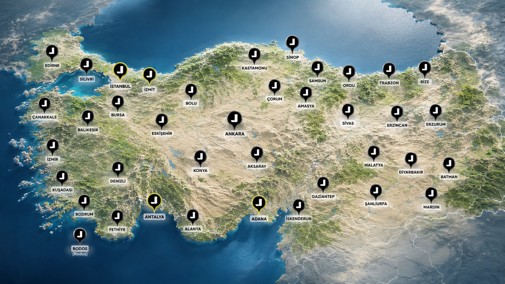 JAECOO Türkiye yetkili servis noktaları haritası